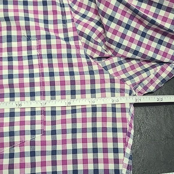 J. Crew Men's purple gingham button up slim fit size L* office  professional - Picture 5 of 10